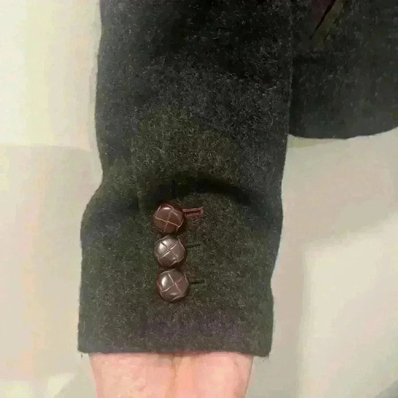 Boden Blazer Jacket Charcoal Gray Wool Short Double Breasted Size 6 US - Picture 5 of 12